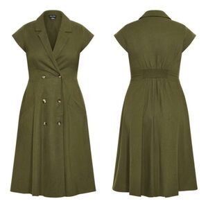 City Chic Olive Midi Dress